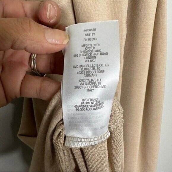 LISA Rinna Collection French Terry Duster Vest Size Small Belted Oatmeal - Picture 10 of 12